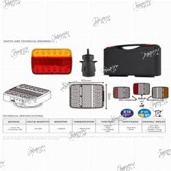 KIT LUZES SEM FIO (WIRELESS) PARA REBOQUES 