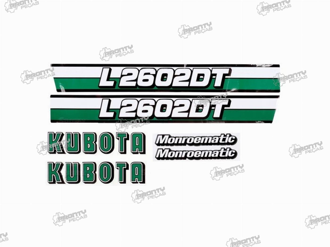  KIT AUTOCOLANTES KUBOTA L2602DT 